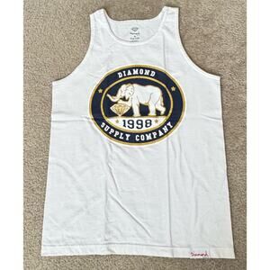Diamond Supply Co Tank Top White Elephant Logo 1998 Men’s Medium USA